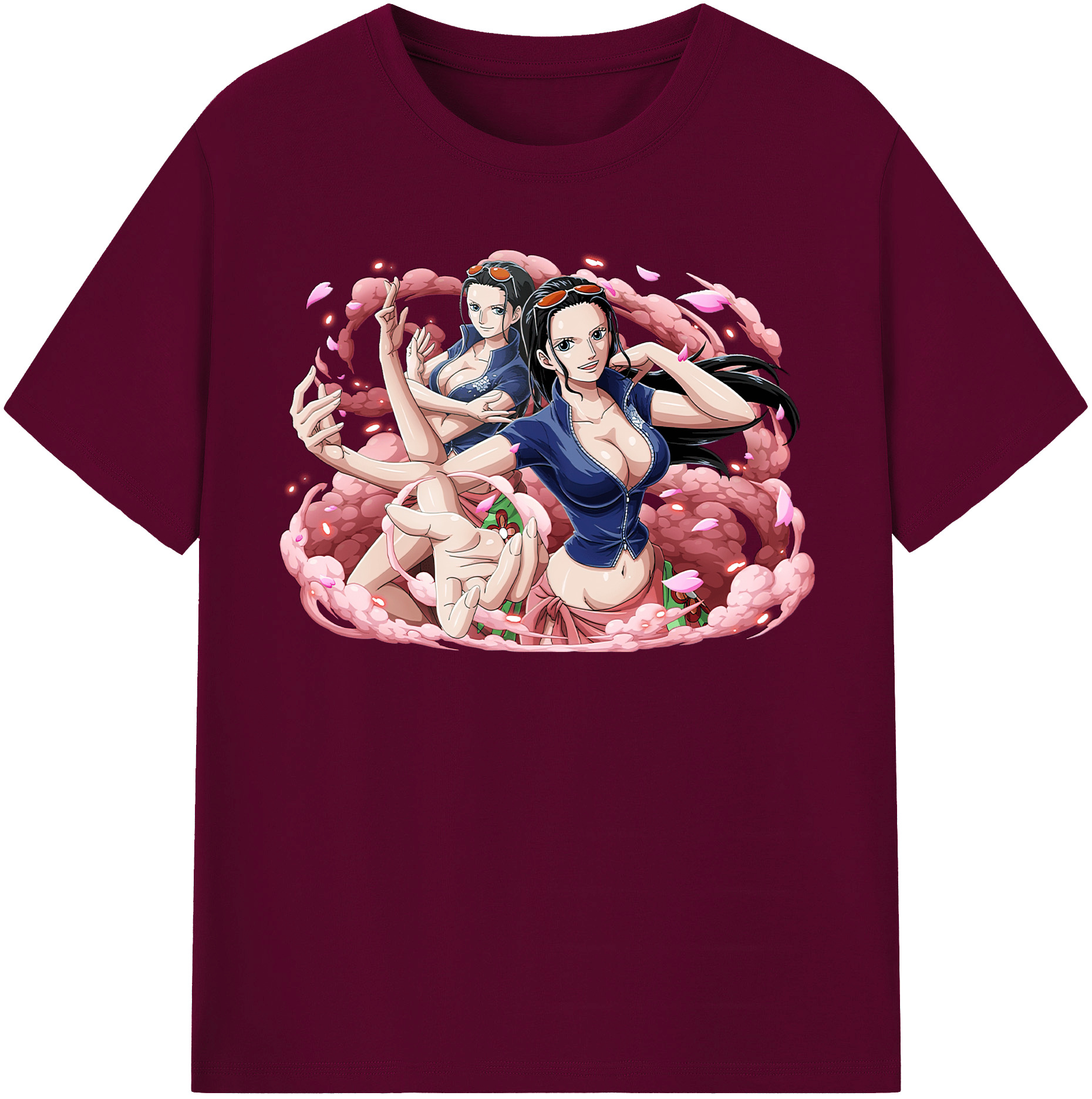 ワンピース ニコ・ロビン ONE PIECE Nico Robin レディースカジュアルプリントTシャツ（綿100％）